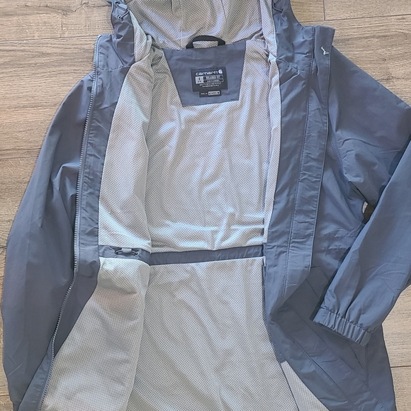 NWT'S- CARHARTT -Womens Rain Defender Hooded Lightweight Coat- Relaxed Fit- Sz S - Picture 4 of 6